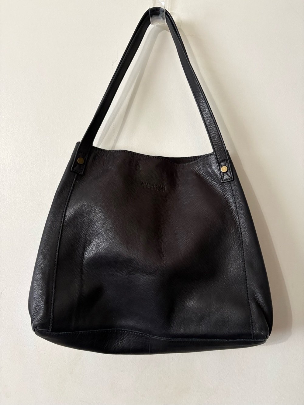 Minimalist, Black Leather Liberty Shopper Bag by American Leather Co. Read - Picture 3 of 12